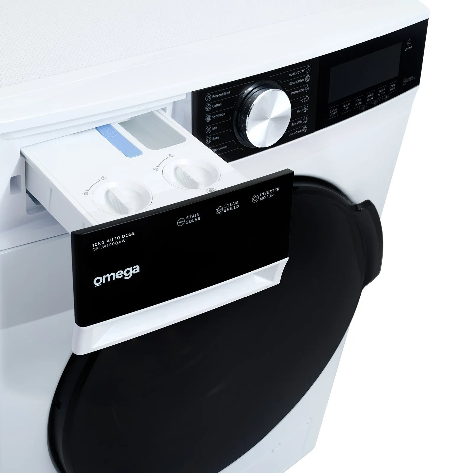 Omega OFLW1000AW 10kg Auto Dose Front Load Washing Machine - Special Order