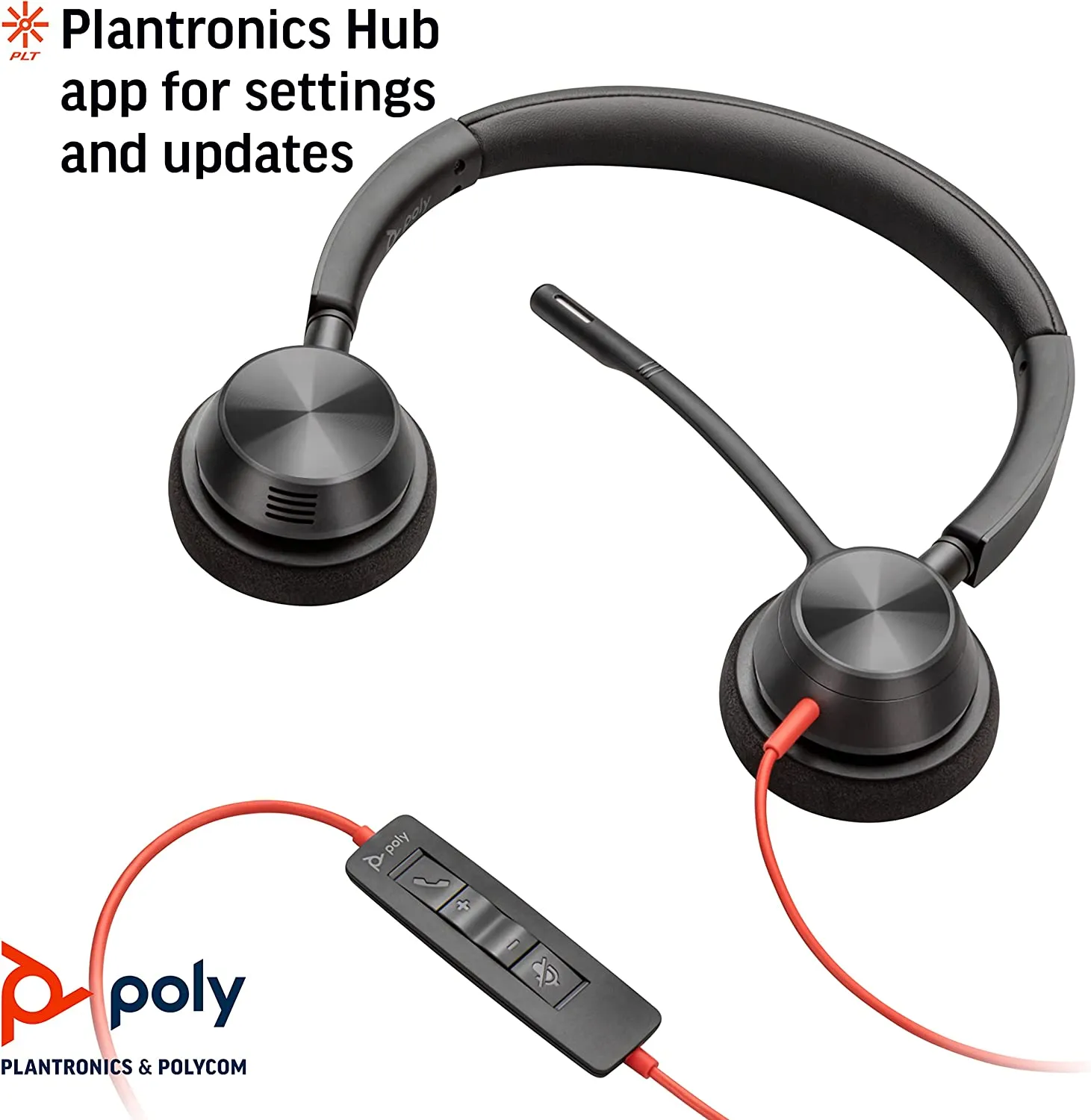 Plantronics - Blackwire 3320, Wired, Dual-Ear (Stereo) Headset