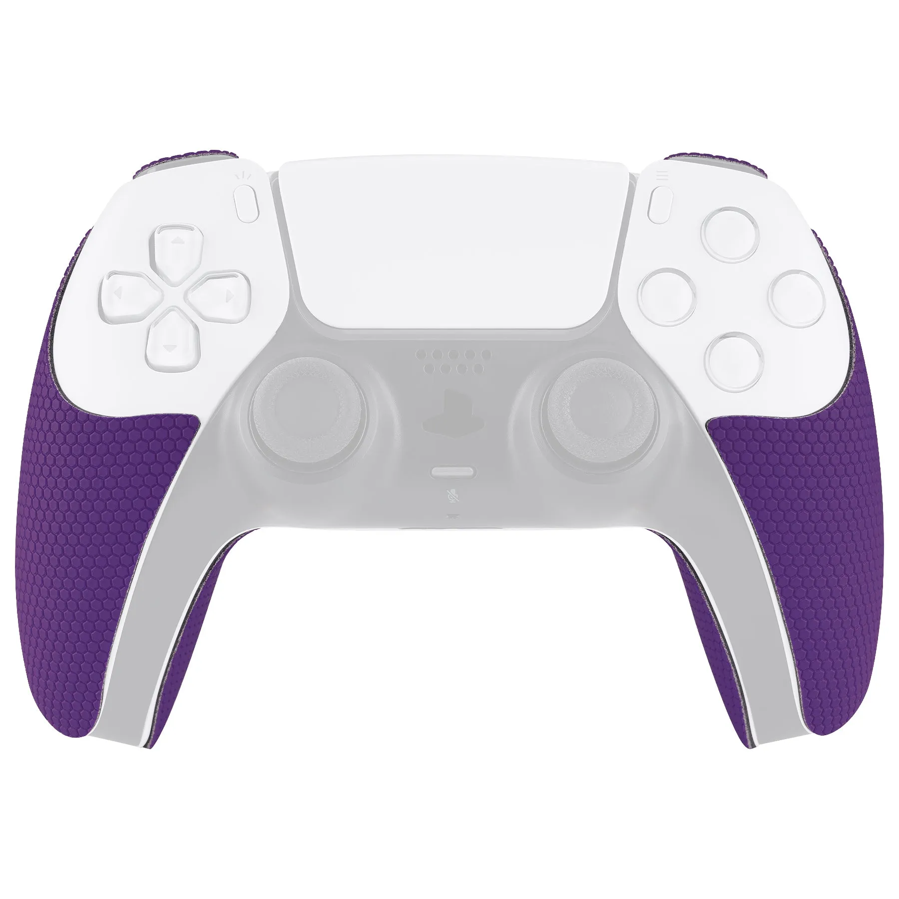 PlayVital Armored Edition Anti-Skid Sweat-Absorbent Controller Grip for PS5, Professional Textured Soft Rubber Pads Handle Grips for PS5 Controller with Shoulder Button Trigger Stickers -  Purple - PFPJ151