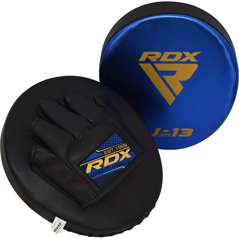 RDX J13 KIDS 8oz Blue Boxing Gloves & Pads Set