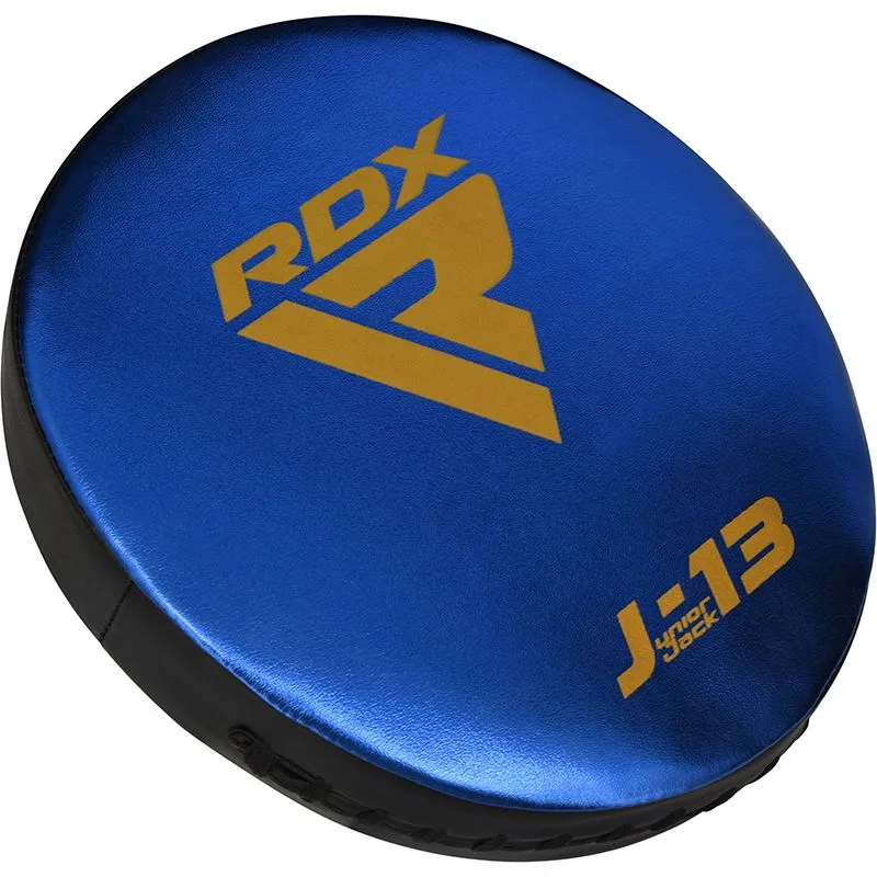 RDX J13 KIDS 8oz Blue Boxing Gloves & Pads Set