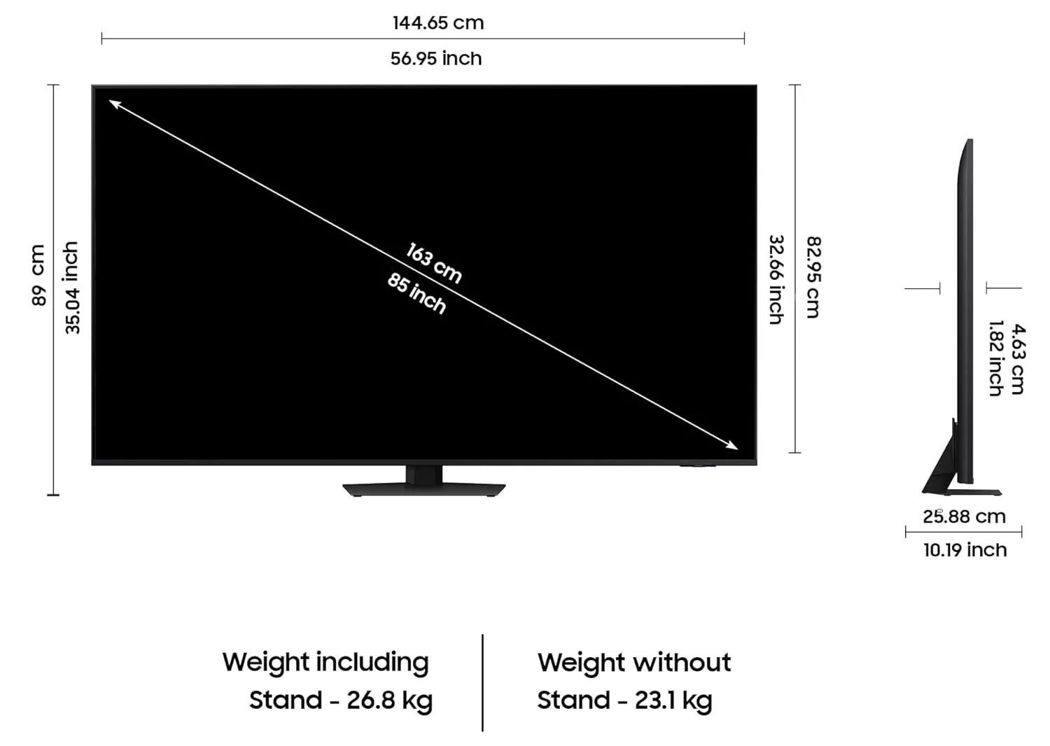 Samsung QA65QN85DBULXL  163 cm (65 inches) 4K Ultra HD AI Smart Neo-QLED TV (Graphite Black) Free Tv Offer