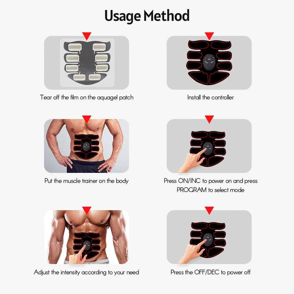 Smart Abs Stimulator Abdominal Muscle Toner Abs -6 Modes 9 Levels