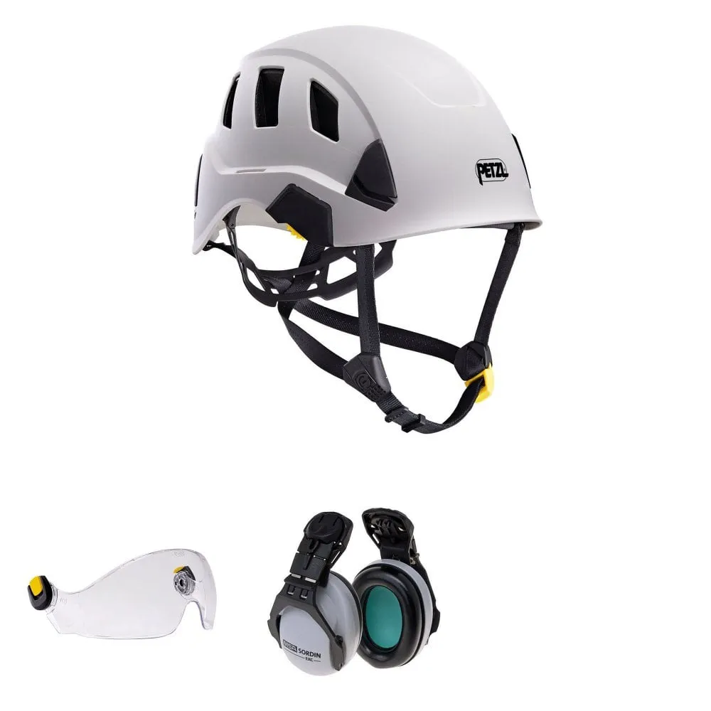 Strato Vent Chainsaw Helmet Vizir & Ear Defenders White