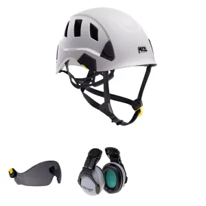 Strato Vent Chainsaw Helmet Vizir & Ear Defenders White