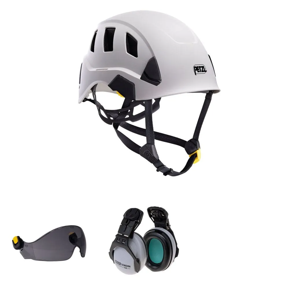 Strato Vent Chainsaw Helmet Vizir & Ear Defenders White