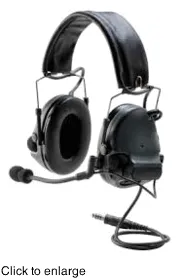 Swat-TAC ACH, Black Earcups, Single Comm, NRR 23dB MT17H682FB-47 SV