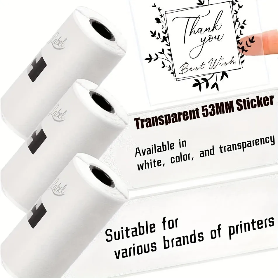 Ultra Durable Selfadhesive Mini Printer Paper Crystal Clear Sticker