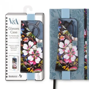 V&A Bookaroo Glasses Case Kilburn Black Floral