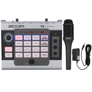Zoom V3 Vocal Processor   Zoom SGV-6 Vocal Microphone   PP9V Pig Power 9V DC Power Supply